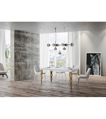 Table Finland Gold 130 Extensible À 390  - Vinciguerra Shop