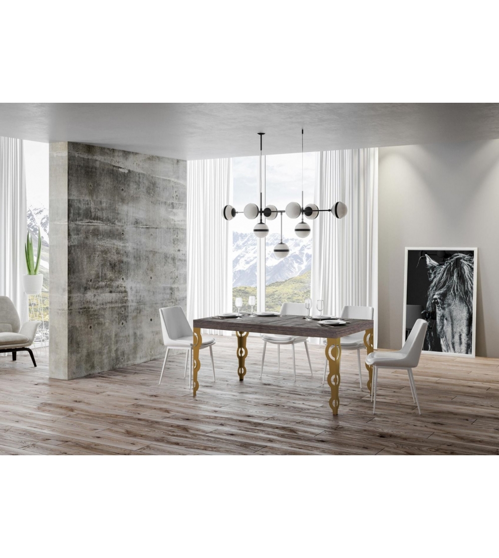 Vinciguerra Shop - New Finland Gold 160 Table Extendable To 264