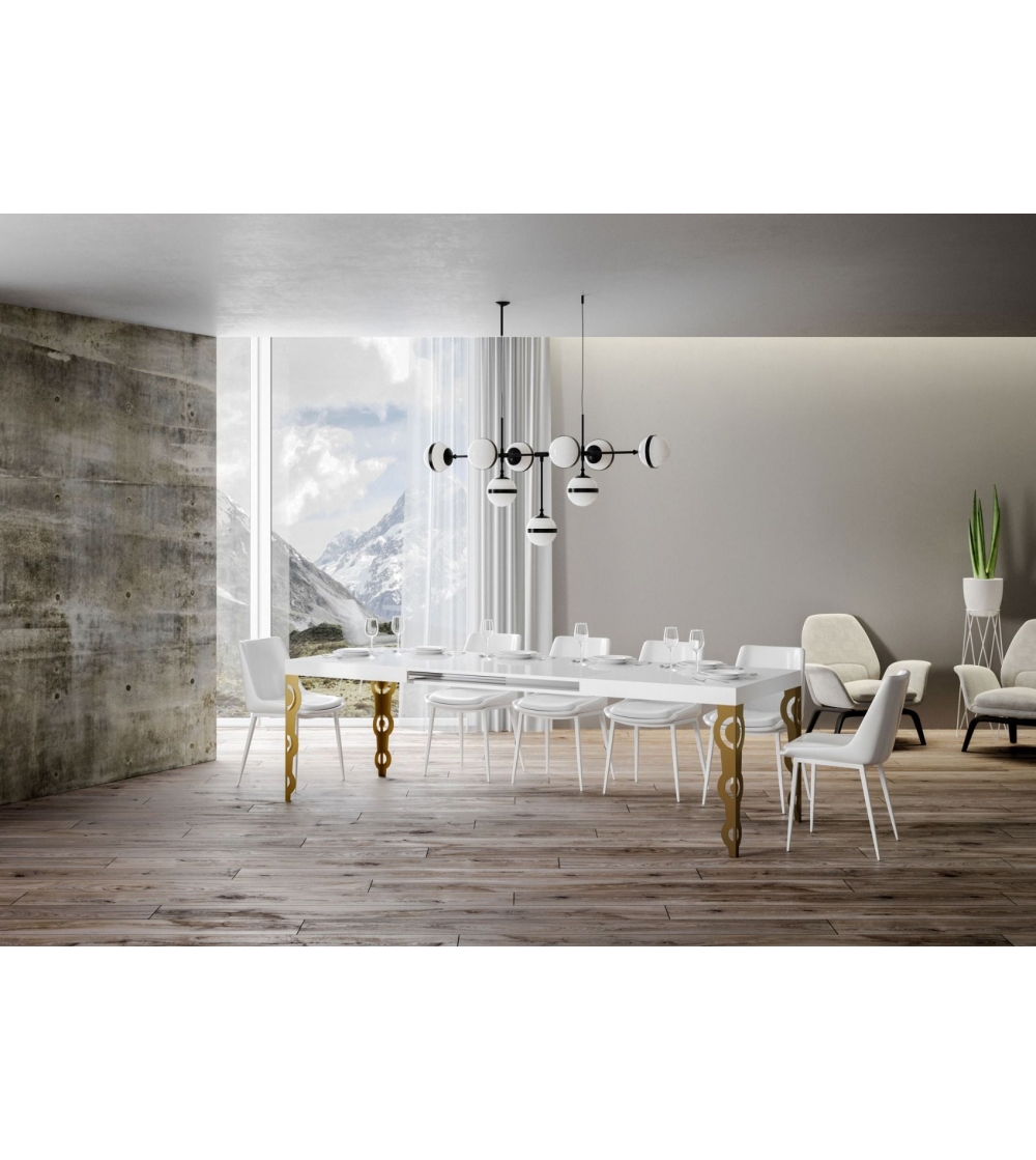 Vinciguerra Shop - New Finland Gold 180 Table Extendable To 284