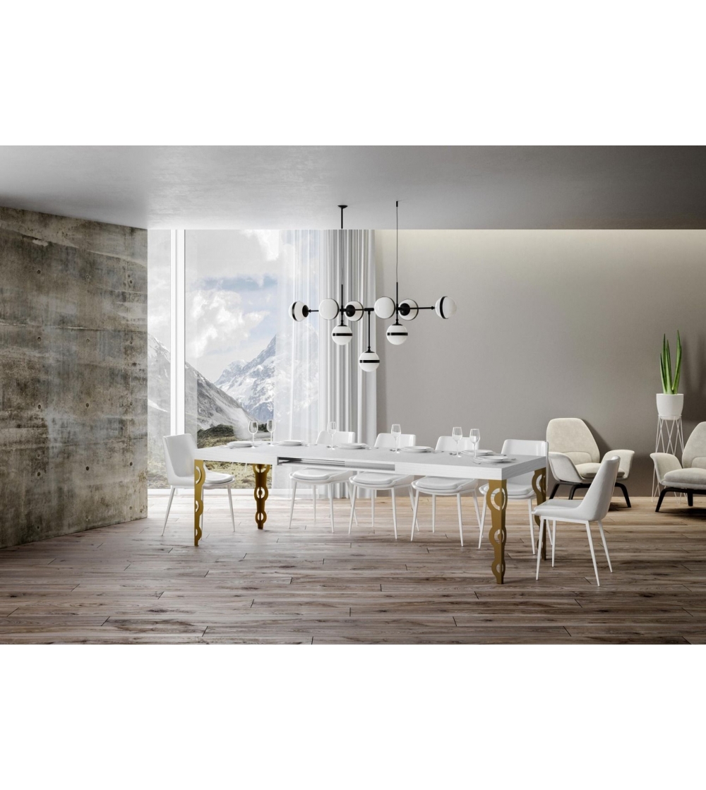 Vinciguerra Shop - New Finland Gold 180 Table Extendable To 284