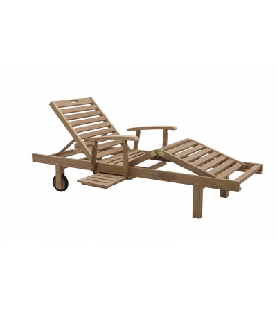 Lit De Soleil Avec Accoudoirs Caribe - Il Giardino Di Legno