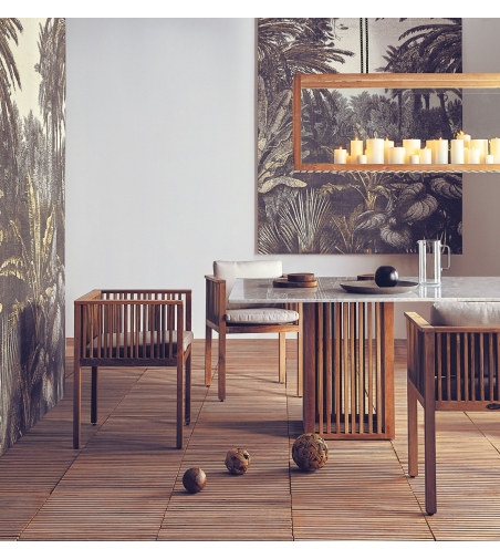 Code Quadratischer Tisch Marmor - Il Giardino Di Legno