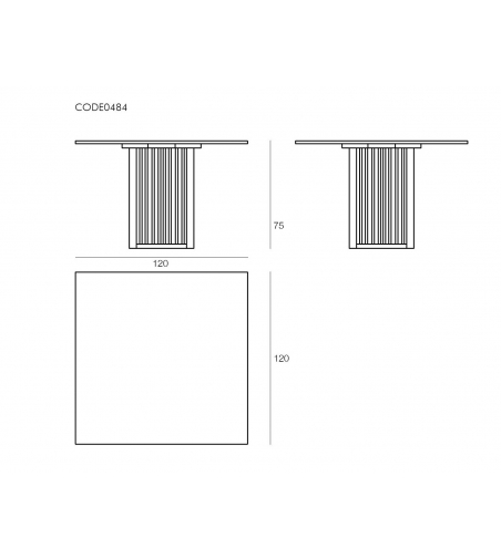 Code Quadratischer Tisch Marmor - Il Giardino Di Legno