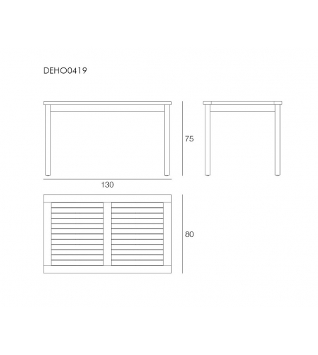 Dehors Rechteckiger Tisch - Il Giardino Di Legno