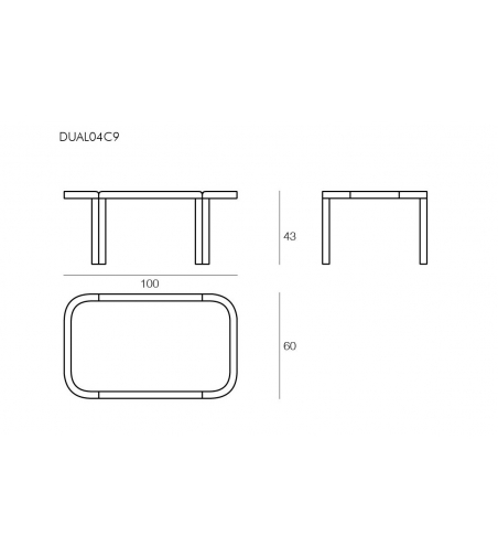 Dual Rectangular Coffee Table - Il Giardino Di Legno