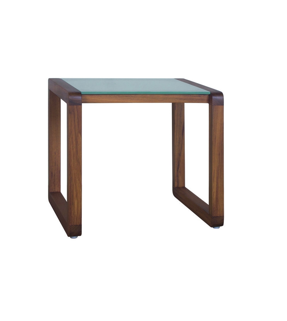 Dual Quadratischer Glas Couchtisch - Il Giardino Di Legno