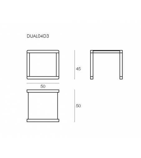 Dual Square Glass Coffee Table - Il Giardino Di Legno