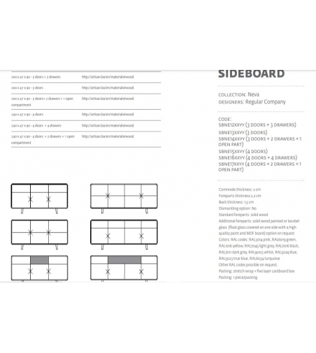 Artisan - Neva 90 Sideboard