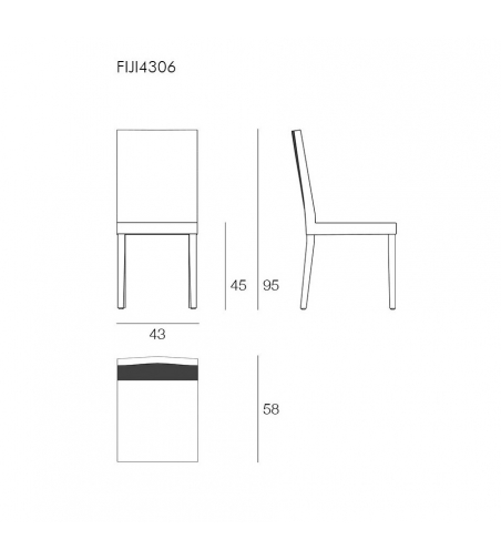 Sedia Fiji Schienale Alto - Il Giardino Di Legno