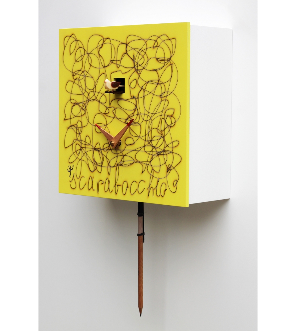 Pirondini - Scarabocchio Cuckoo Wall Clock With Pendulum