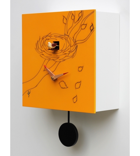 Horloge Murale À Coucou Nid Avec Pendule - Pirondini
