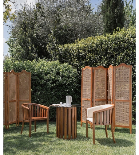 Tavolo Rotondo Vetro Washington - Il Giardino Di Legno
