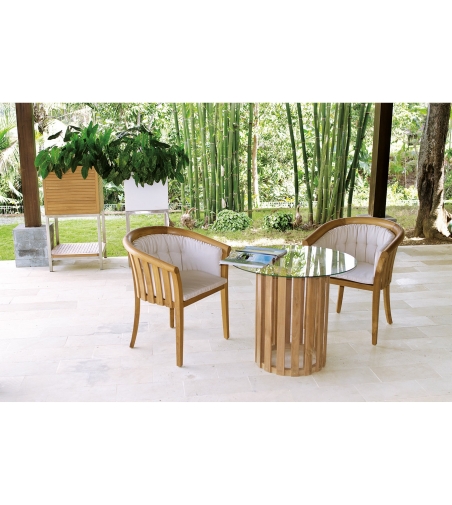 Table Ronde Verre Washington - Il Giardino Di Legno
