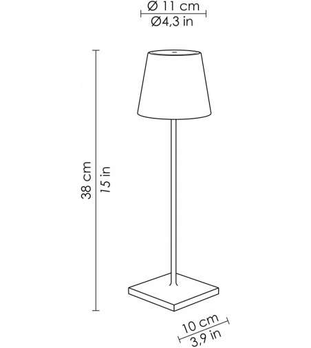 Tischlampe Poldina Mini - Zafferano