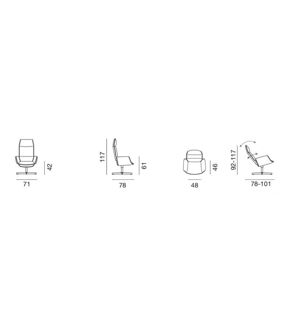 Poltrona Girevole Relax DS-344 - De Sede