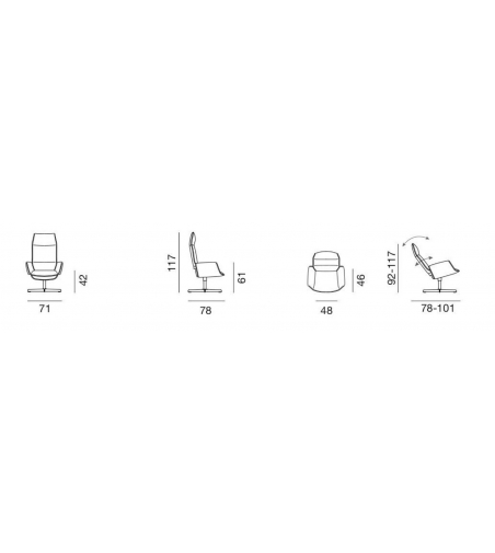 Poltrona Girevole Relax DS-344 - De Sede