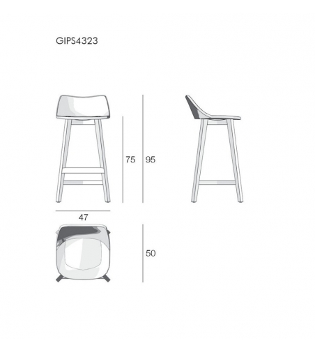 Gipsy Bar Stool - Il Giardino Di Legno