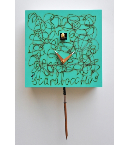 Reloj De Pared De Cuco Con Péndulo Scarabocchio - Pirondini