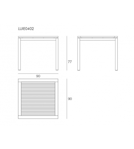 Tavolo Quadrato Lui & Lei - Il Giardino Di Legno