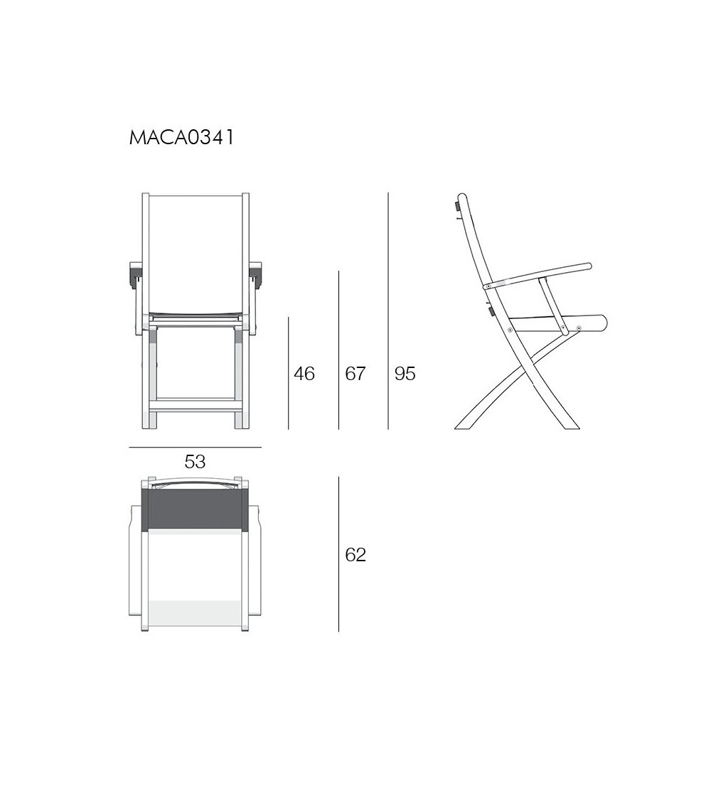 Macao Folding Armchair - Il Giardino...