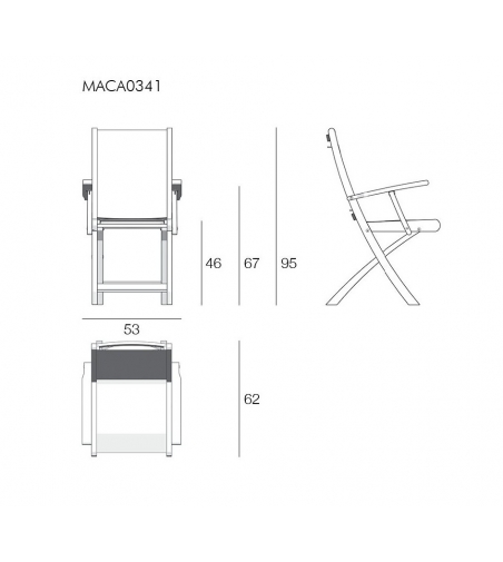 Fauteuil Pliant Macao - Il Giardino Di Legno
