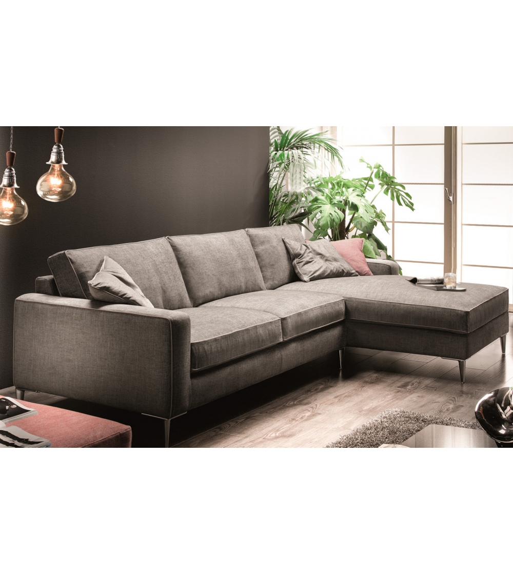 Sofa With Chaise Longue Bond - Cava Divani
