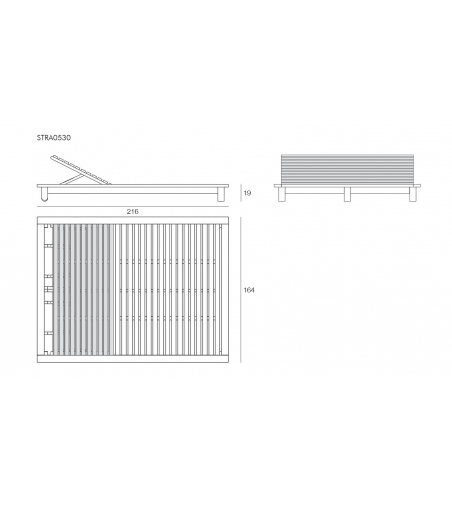 Saint Raphael Double Sunbed - Il Giardino Di Legno