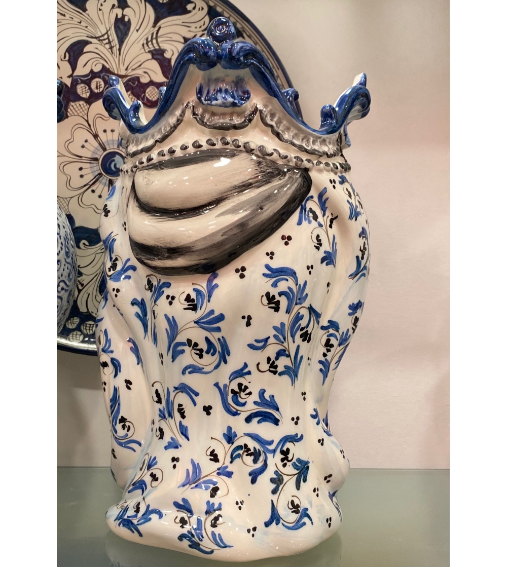 Testa Di Moro Blu Moderna - Ceramiche Artistiche Siciliane