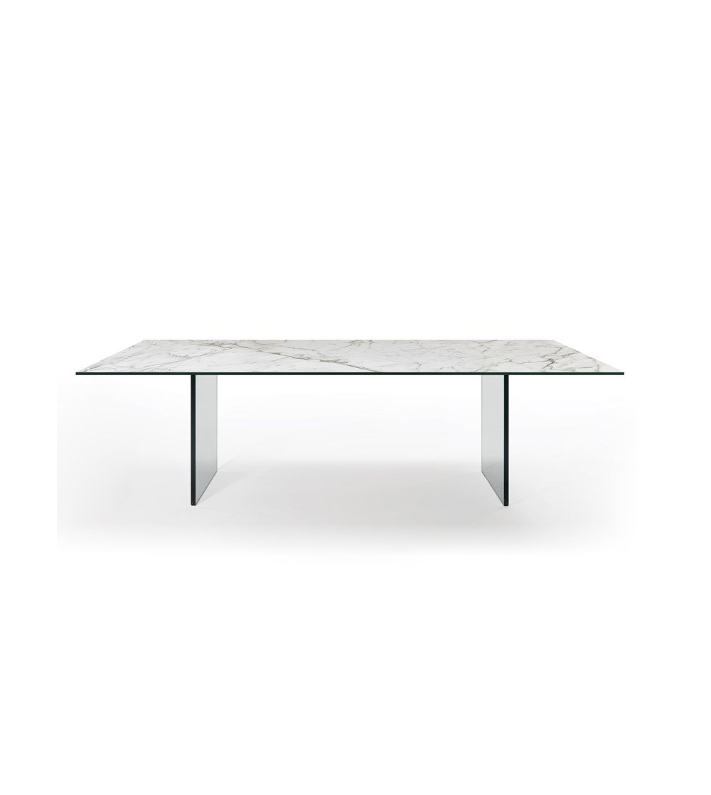 Reflex - Monolite 72 Marble Glass Table