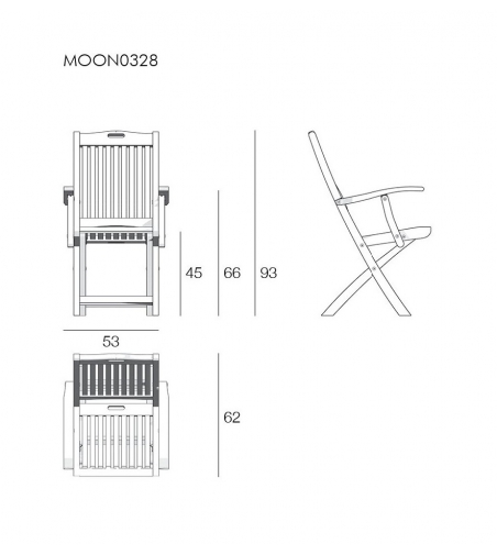 Fauteuil Pliant Moon - Il Giardino Di Legno