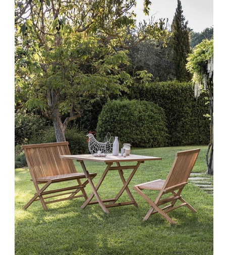 Table Rectangulaire Pliante Singaraja Moon - Il Giardino Di Legno