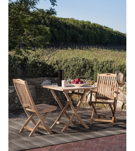 Singaraja Moon Square Folding Table- Il Giardino Di Legno