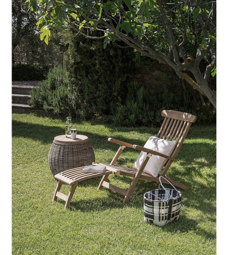 Chaise Longue Pliante Inclinable Moon - Il Giardino Di Legno