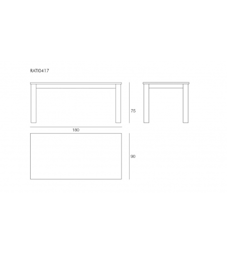 Mesa Rectangular Ratio - Il Giardino Di Legno