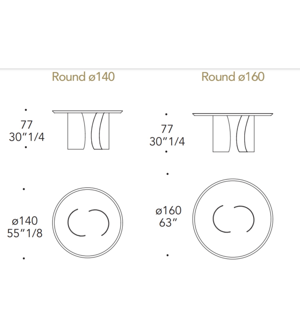 Petalo 72 Table Biseautée - Reflex