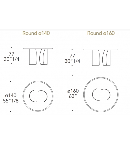 Tavolo Petalo 72 Bevel - Reflex