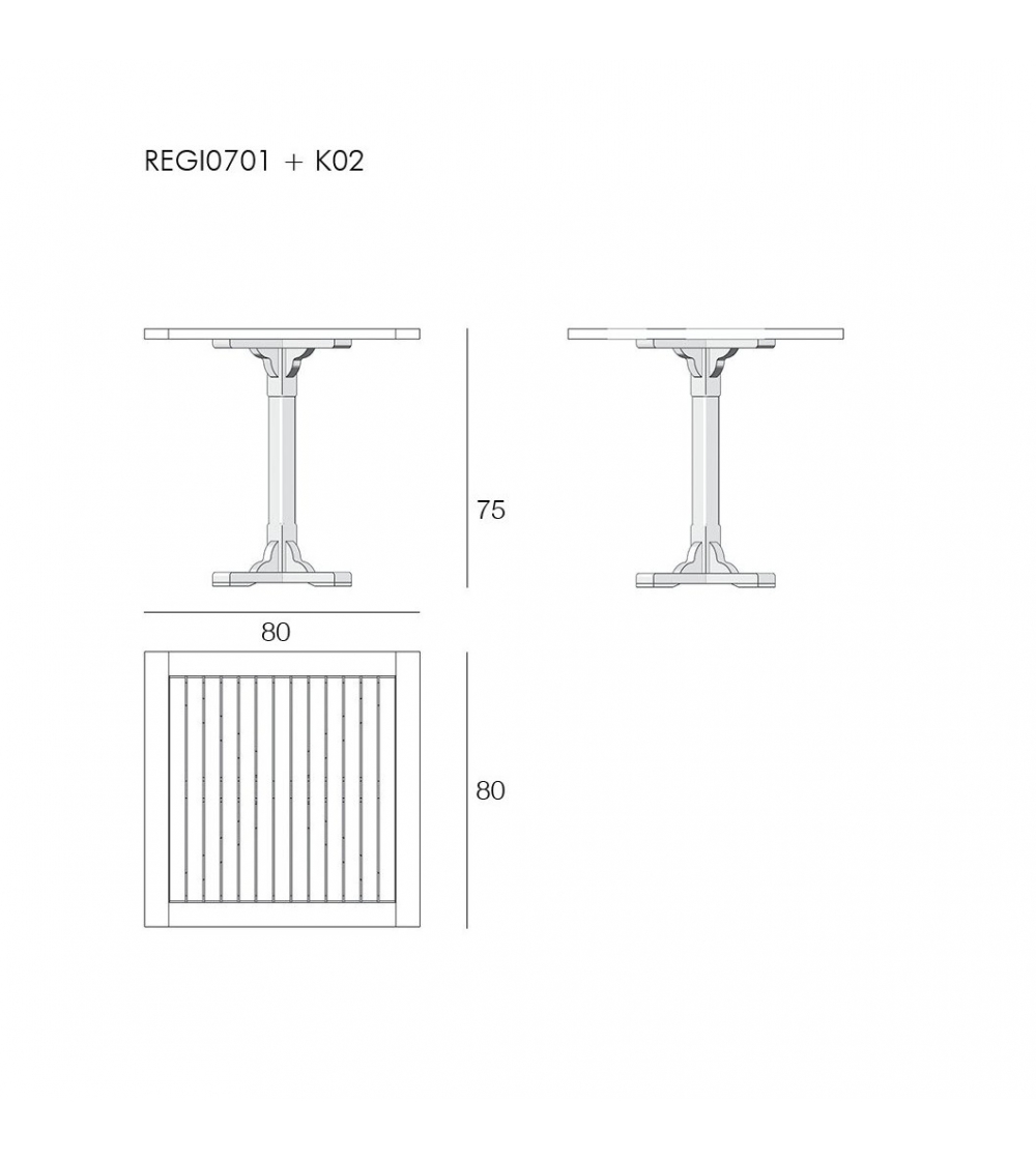 Regista Bistrot Quadratischer Tisch -...