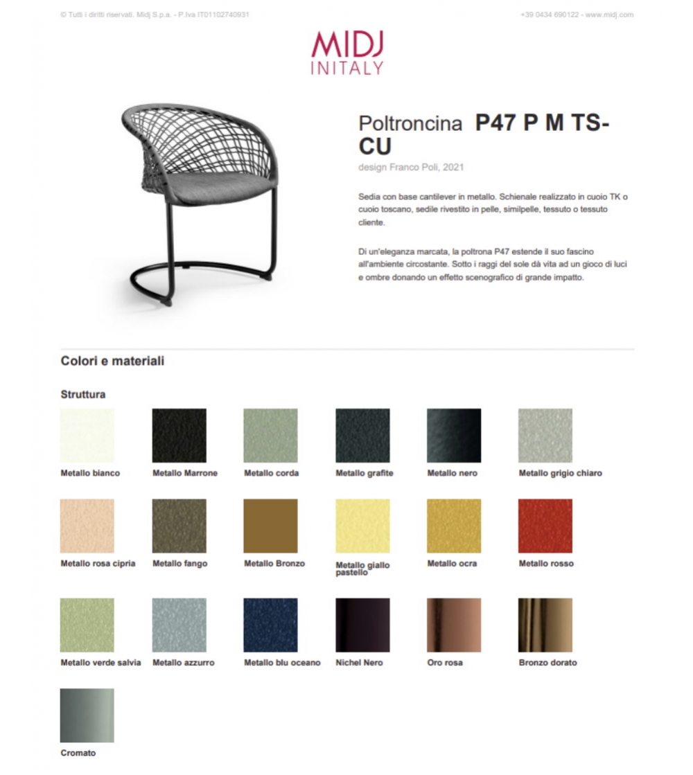 Sillón P47 P M TS-CU - Midj