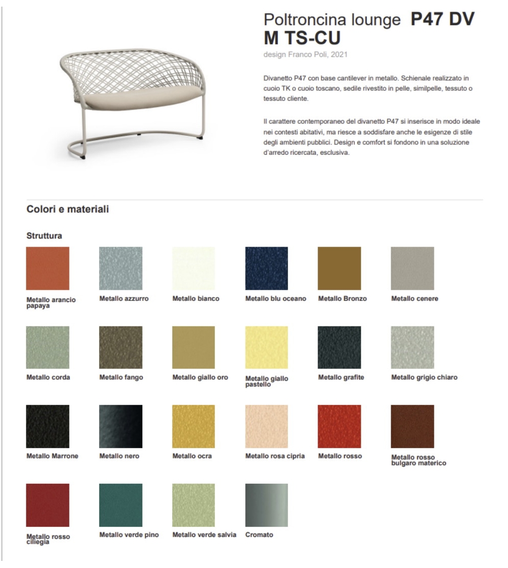 Midj - P47 DV M TS-CU Sofa