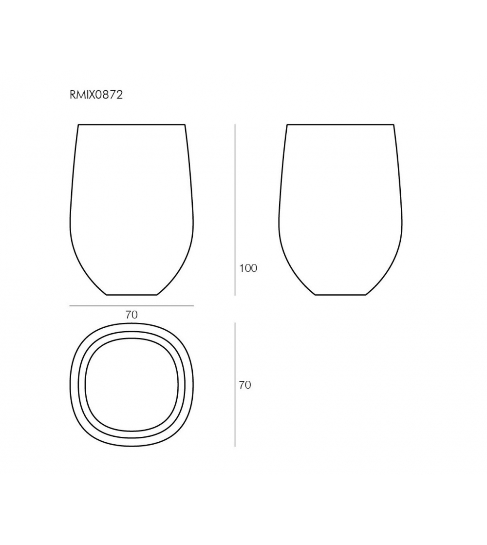 Remix Low Outdoor Vase - Il Giardino...