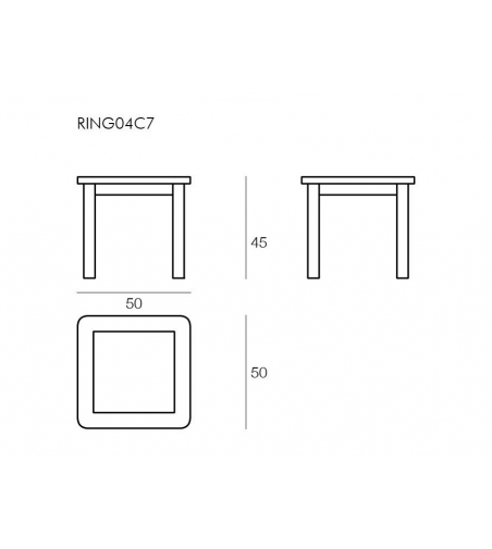 Ring Square Coffee Table - Il Giardino Di Legno