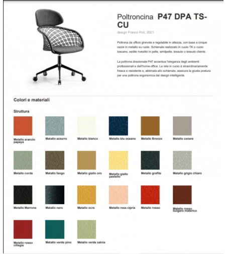 Sillón De Oficina P47 DPA TS-CU - Midj