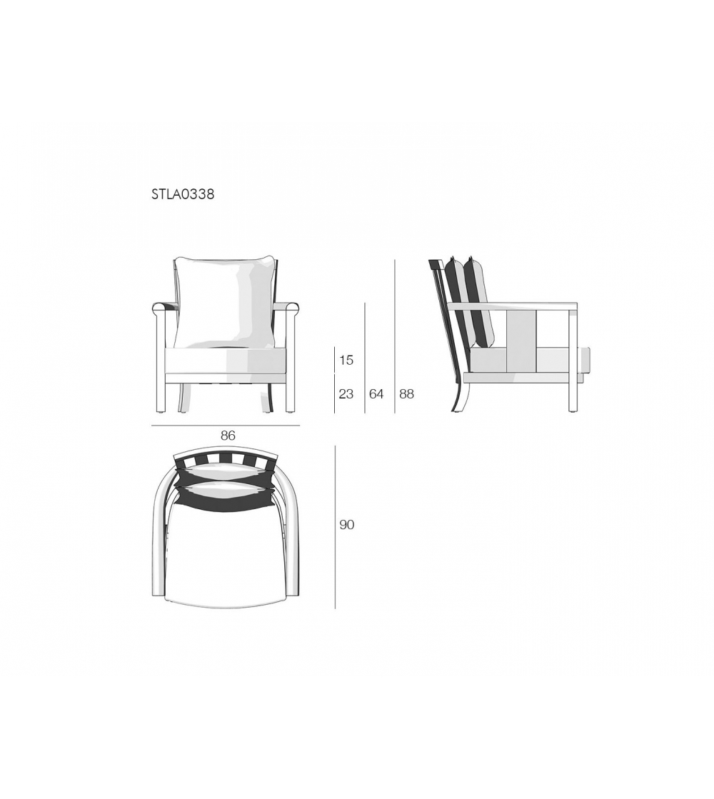 Saint Laurent Armchair - Il Giardino...