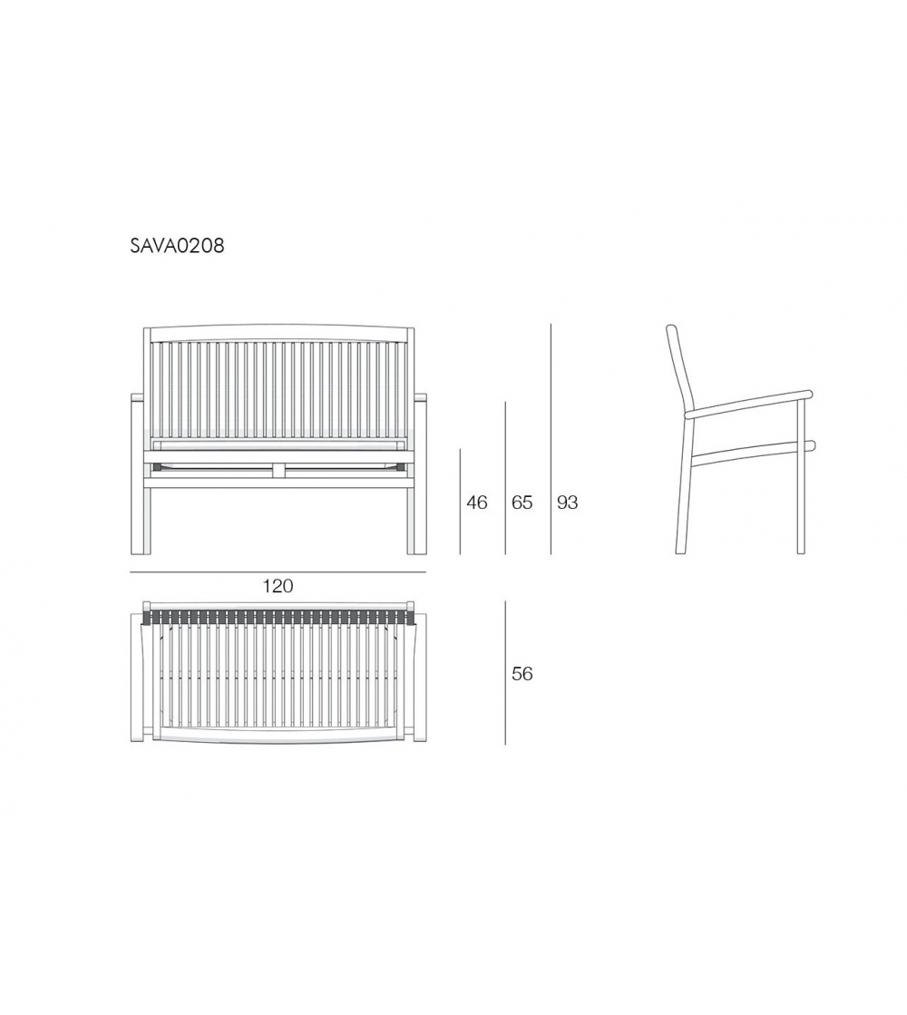 Onda 120 Savana Stackable Bench- Il...