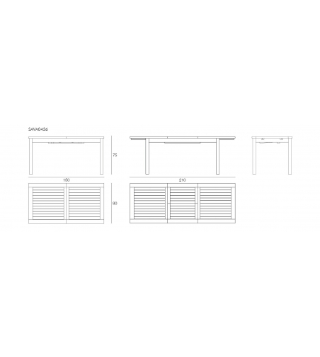 Table Rectangulaire Extensible Giasone - Il Giardino Di Legno
