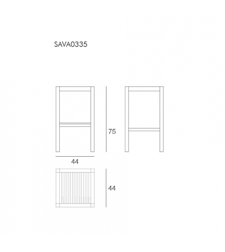 Savana Backless Bar Stool - Il Giardino di Legno
