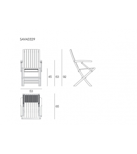 Fauteuil Pliant Onda - Il Giardino Di Legno