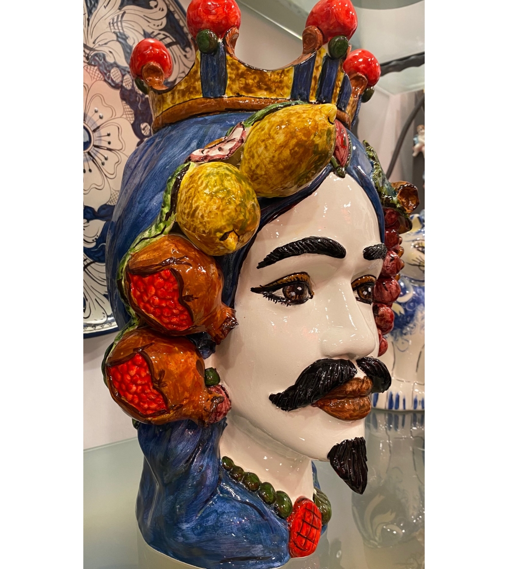 Testa Di Moro Fruit Bleu Ceramiche...