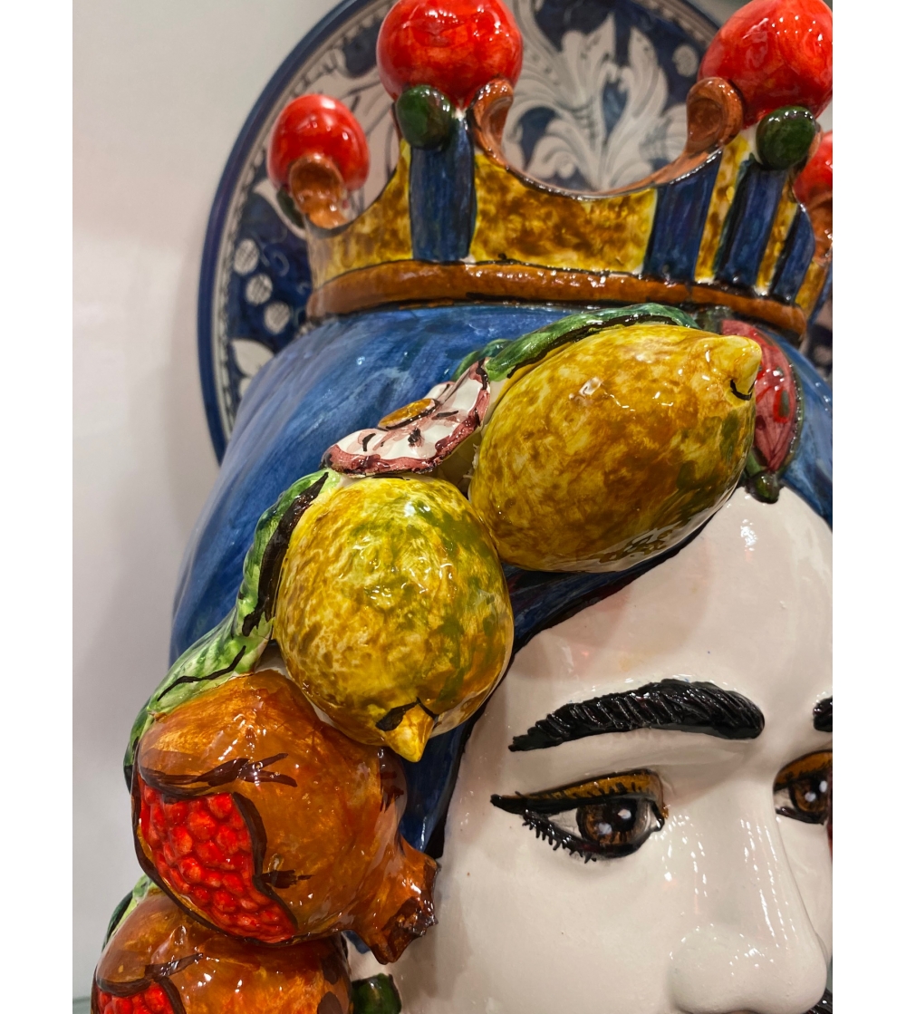 Testa Di Moro Frutta Blu Ceramiche...