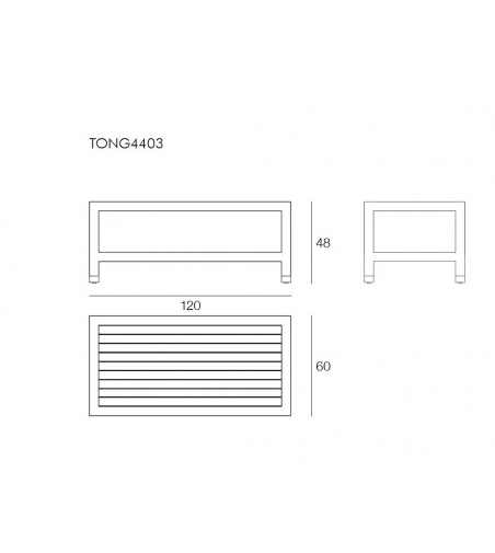 Mesita Rectangular Tonga - Il Giardino Di Legno
